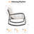 3 Pieces Outdoor Conversation Set, Metal Patio Bistro Set With 2 Outdoor Rocking Chairs And Side Table, Patio Furniture Set With Cushions For Apartment, Porch, Balcony, Poolside, Off-White-24362299
