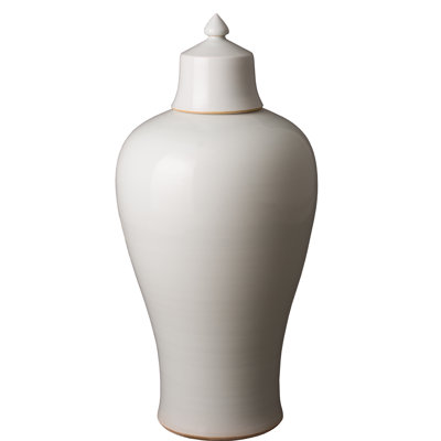 Couvercle blanc, céladon blanc H 16,5 po x 35 po