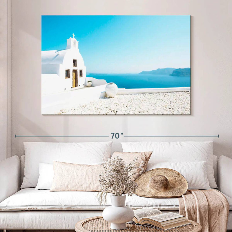 Nicci Seaside Santorini Church, H 34 po x l 51 po