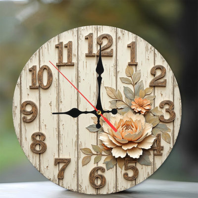 Horloge murale rustique en bois
