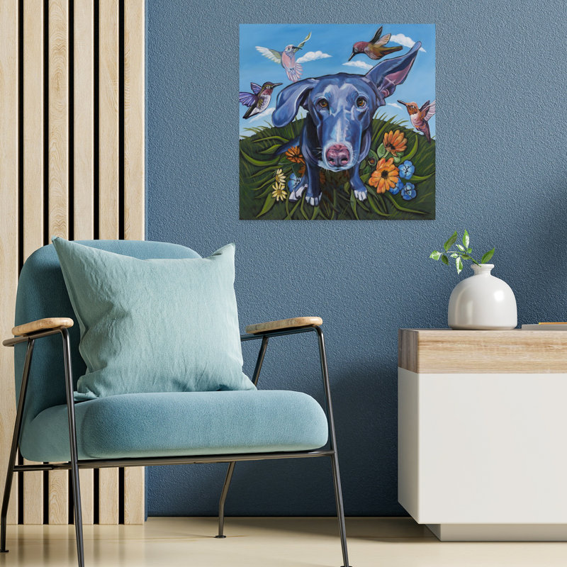 Art contemporain Babs N’ Birds, H 18 po x l 18 po