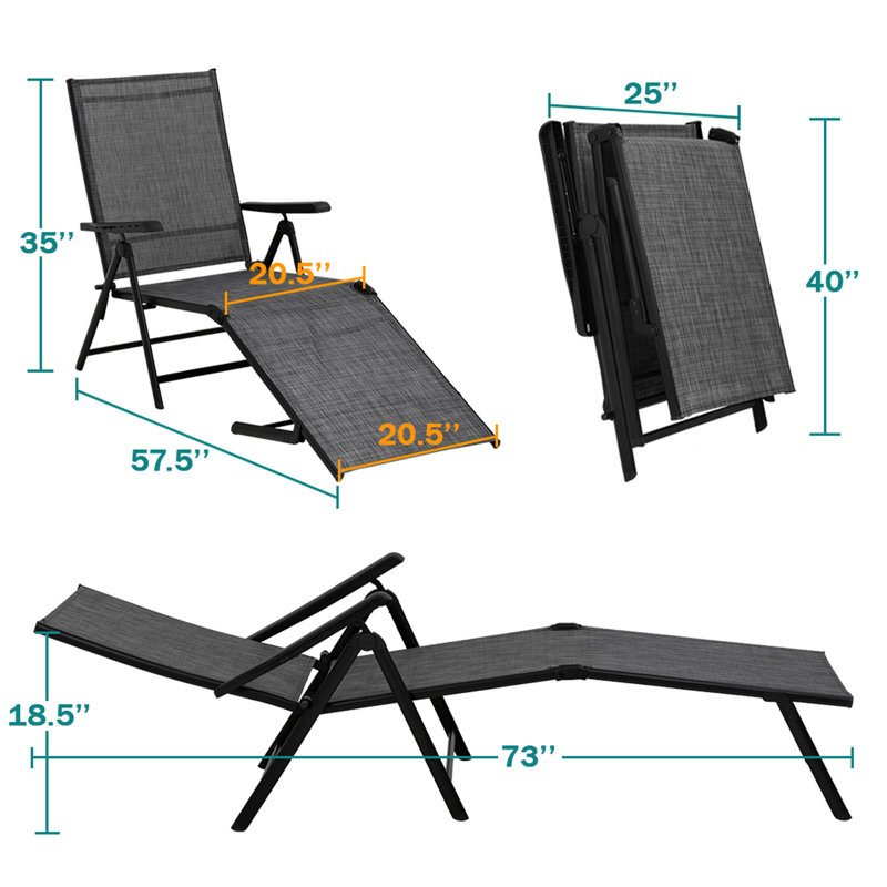 Chaise de patio inclinable