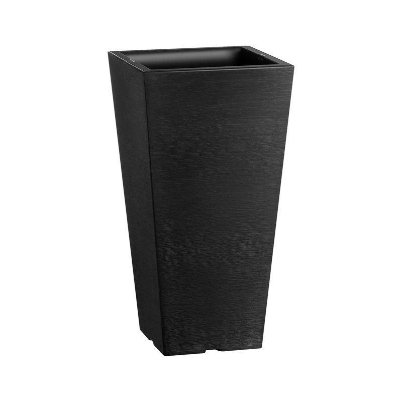 Tall Planter Set of 2 Square Tapered Planters 22 in for Outdoor Indoor