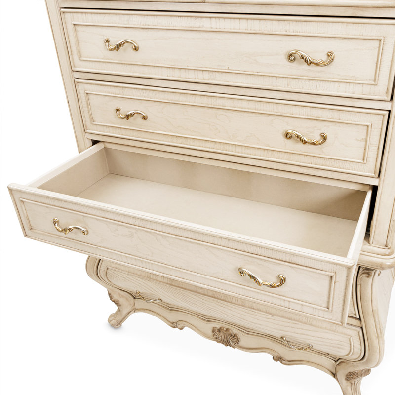 Commode 6 tiroirs Platine de Royale, Champagne
