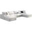 Canapé modulaire Modechaï, canapé rembourré en duvet 152 po, canapé en U de 6 places avec méridienne et repose-pieds-147272024
