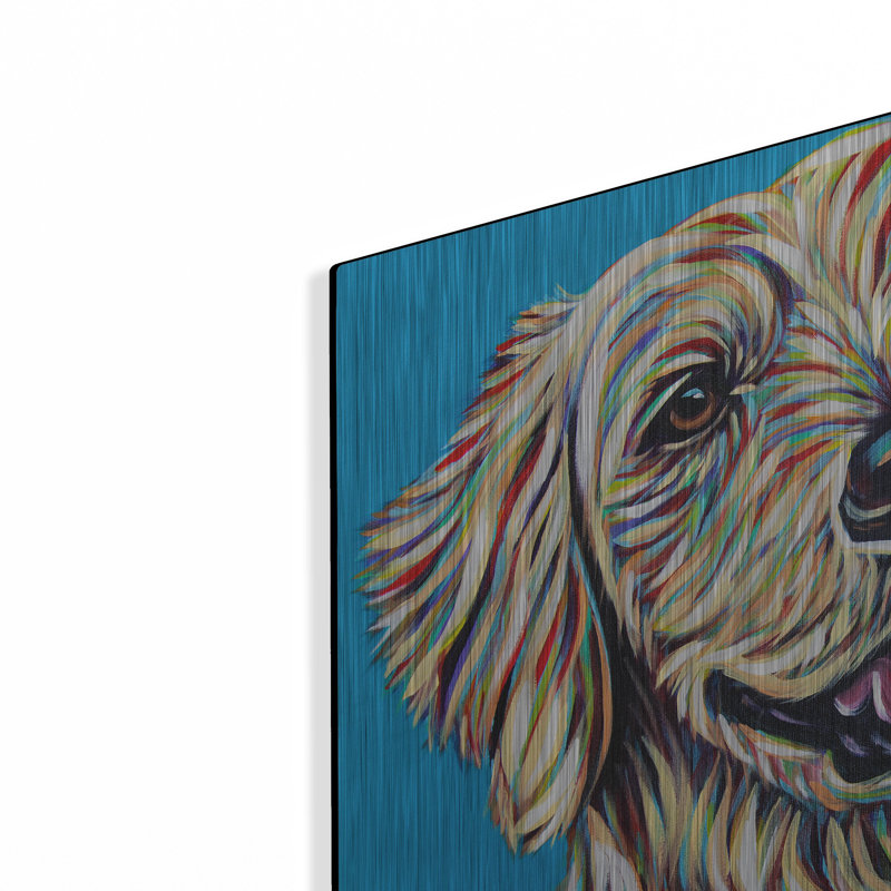 «Furry Dog Friend 1» par Carolee Vitaletti, H 12 po x l 12 po