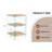 Three-layer bedside cabinet: mdf with wood stickers, tempered glass sides, simple elegant design, ample storage (110 characters)