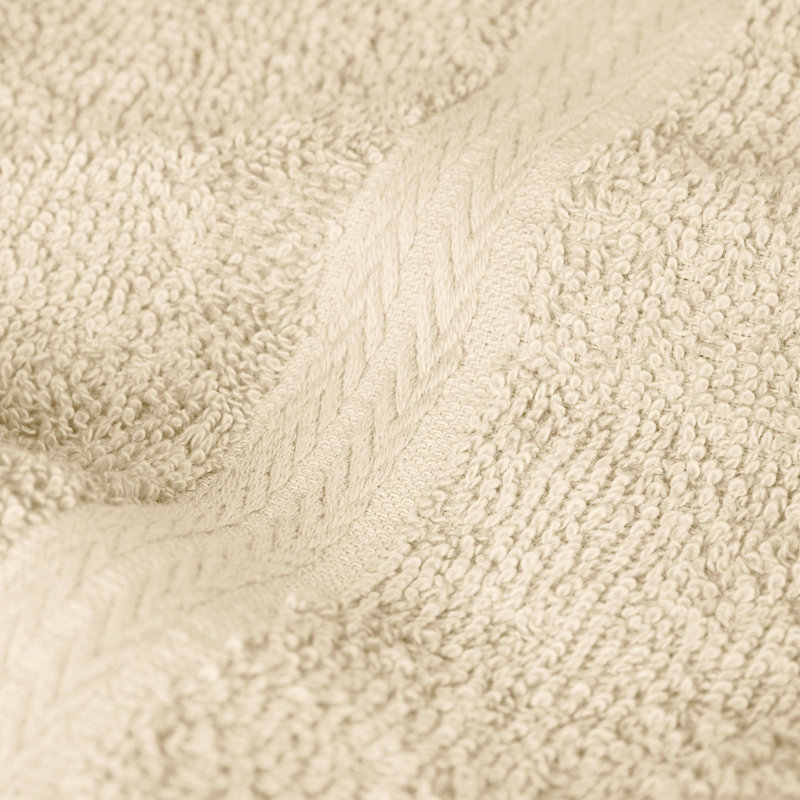 100% Cotton Lightweight Quick-Drying Absorbent 6-Piece Towel Set, Ivory