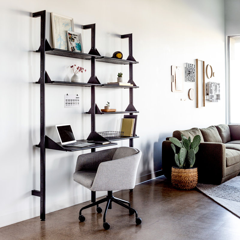 Branch 2 - Desk Shelving Unit, Black/Blonde