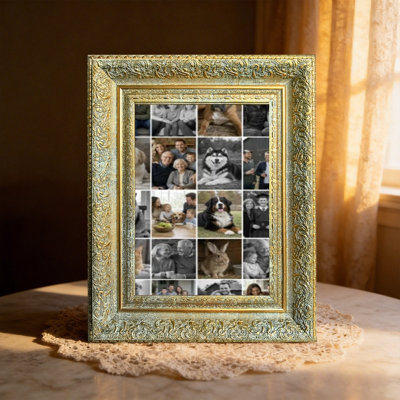 8" x 10" Antique Gold 3 PCS Landscape Picture Frame for Desk Decor