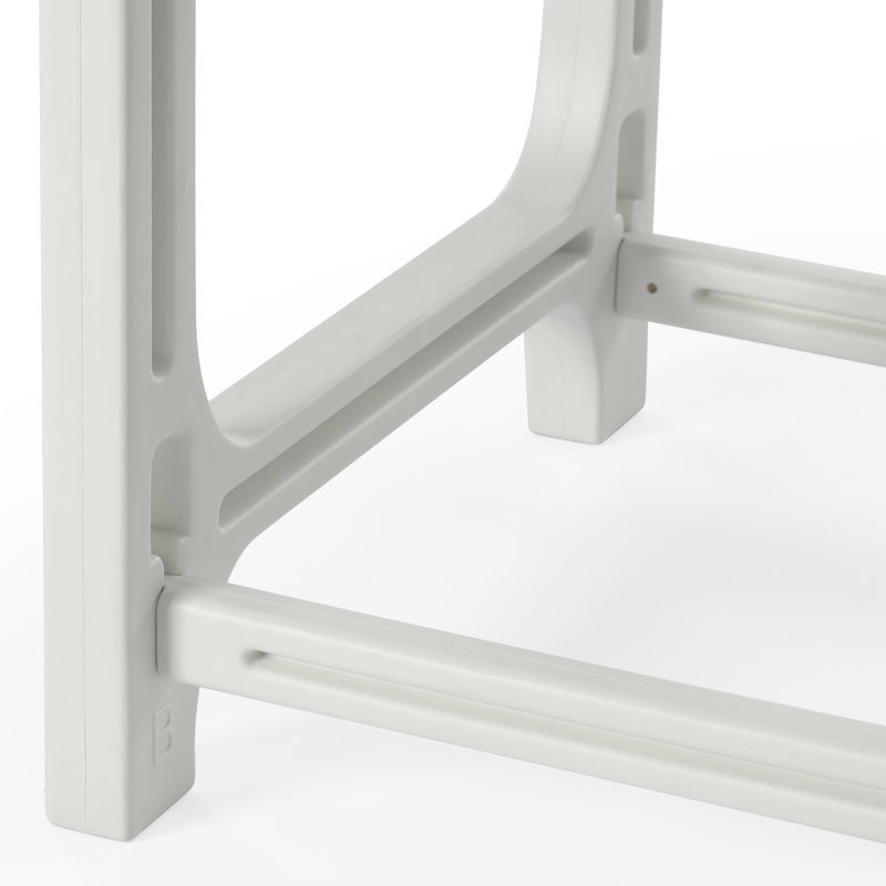 Outdoor Poly Side Table, White