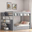 Convertible Bunk Bed With Storage Staircase, Bedside Table And 3 Drawers-2119192153