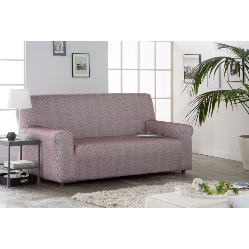 Albax Box Cushion Sofa Slipcover, Red, 1.44cm H x 34cm W x 9cm D