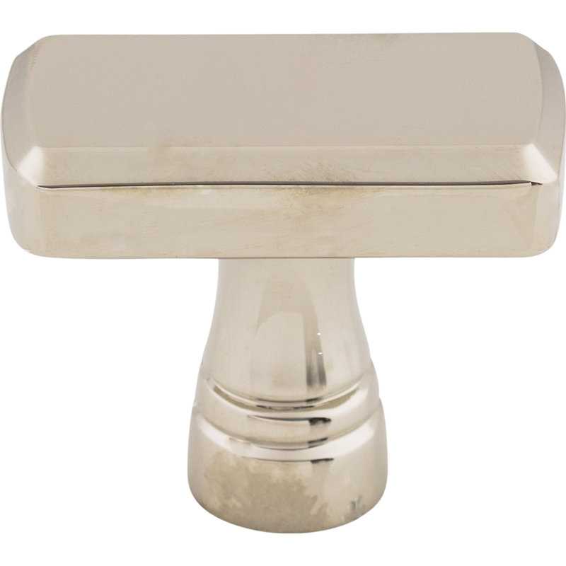 Kingsbridge Rectangle Knob, Polished Nickel, 1 3/8" Knob Length