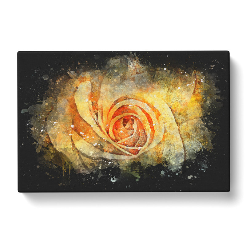 Yellow Rose - Wrapped Canvas, 40cm H x 60cm W x 4cm D