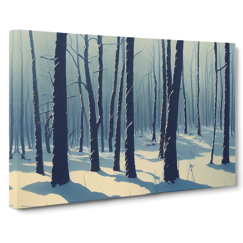 Dignified Winter Forest - Wrapped Canvas, 35cm H x 50cm W x 3cm D