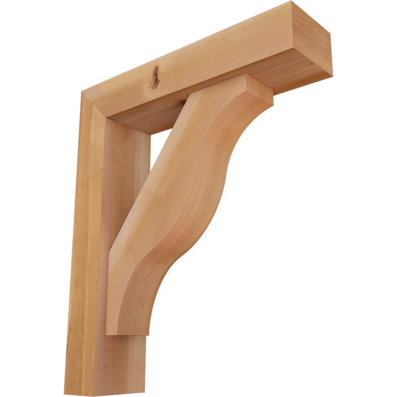 Support Funston Block avec support décalé, 26 x 22, Cèdre rouge occidental de l 5 1/2 po (lisse)