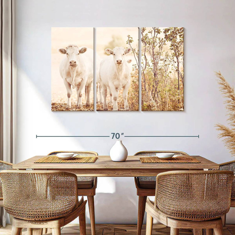 Charolais Cows, 36" H x 57" W