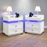 Smart RGB LED Floating Bed With 2 LED Nightstands – 3-Piece Bedroom Set