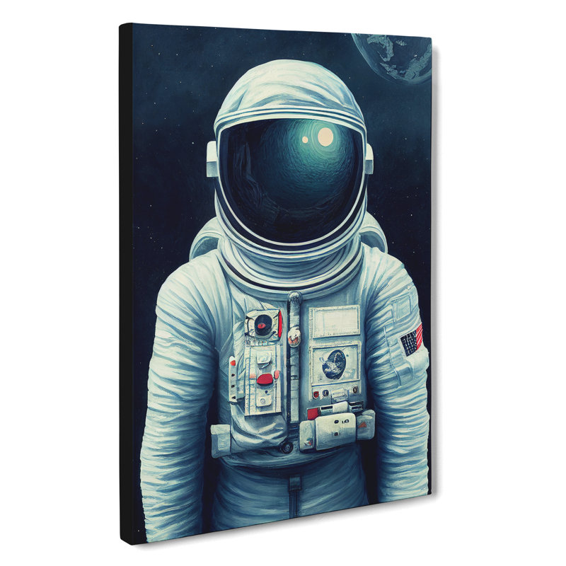 Solo Astronaut - Wrapped Canvas, 50cm H x 35cm W x 3cm D
