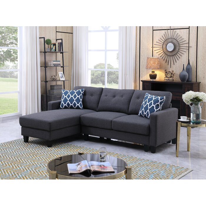 Three Posts™ Teen Santino 2 - Piece Upholstered Sectional & Reviews ...