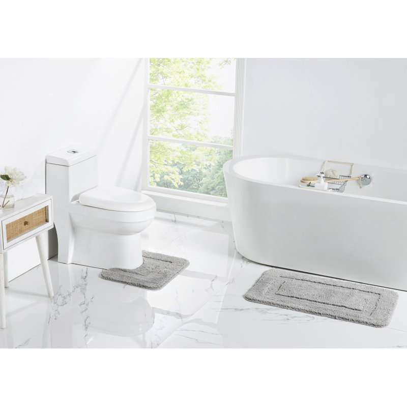 Dillwyn Non-Slip Bath Rug, Grey
