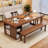Walnut Rectangular Solid Wood desks-107225690-107225688