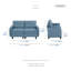 Causeuse moderne de style Mid-Century de 60 po Veline avec rangement dissimulé sous le siège, tissu texturé et capitonnage élégant