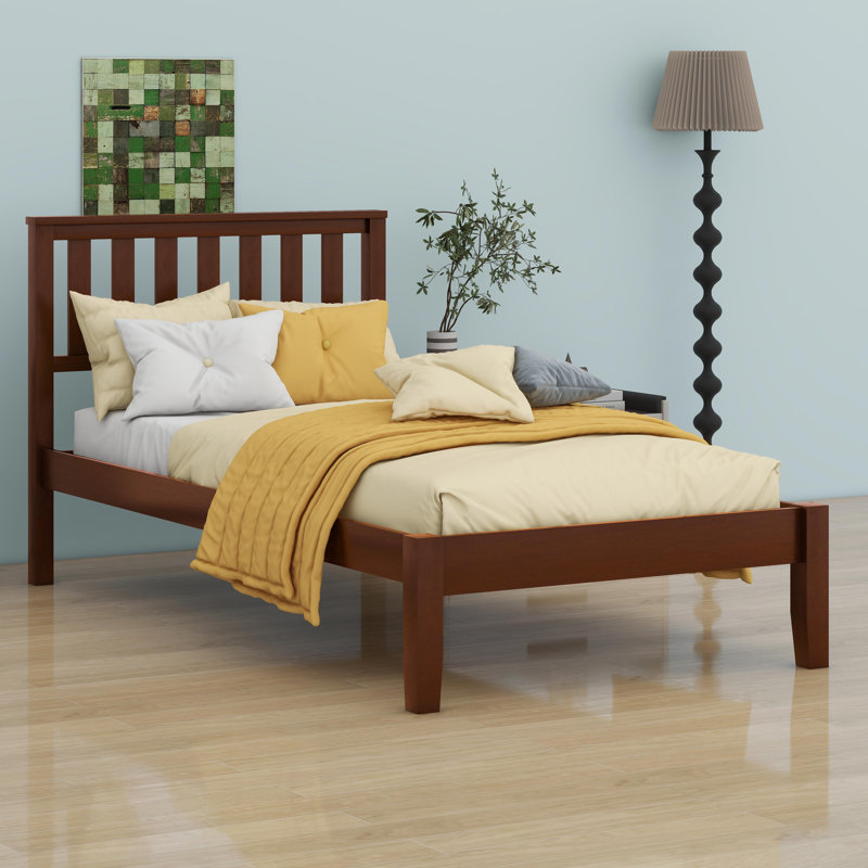 Wood Platform Bed With Headboard