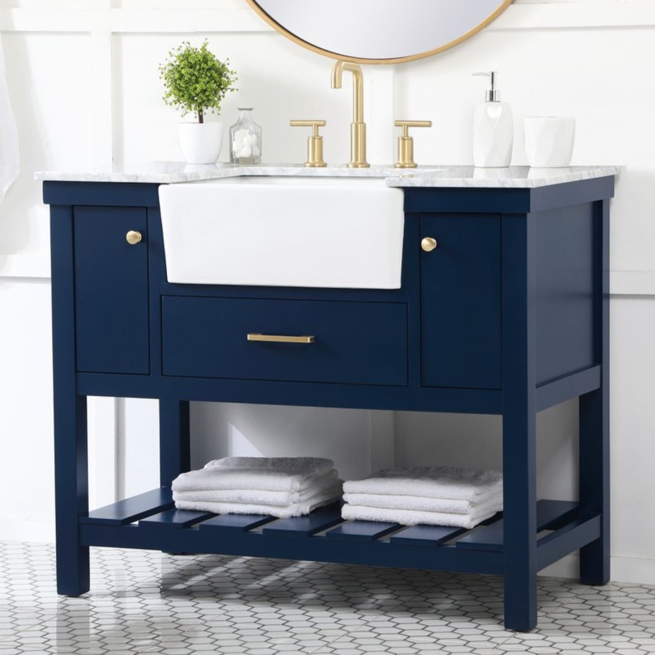 Pelaghia 42'' Single Bathroom Vanity, Blue