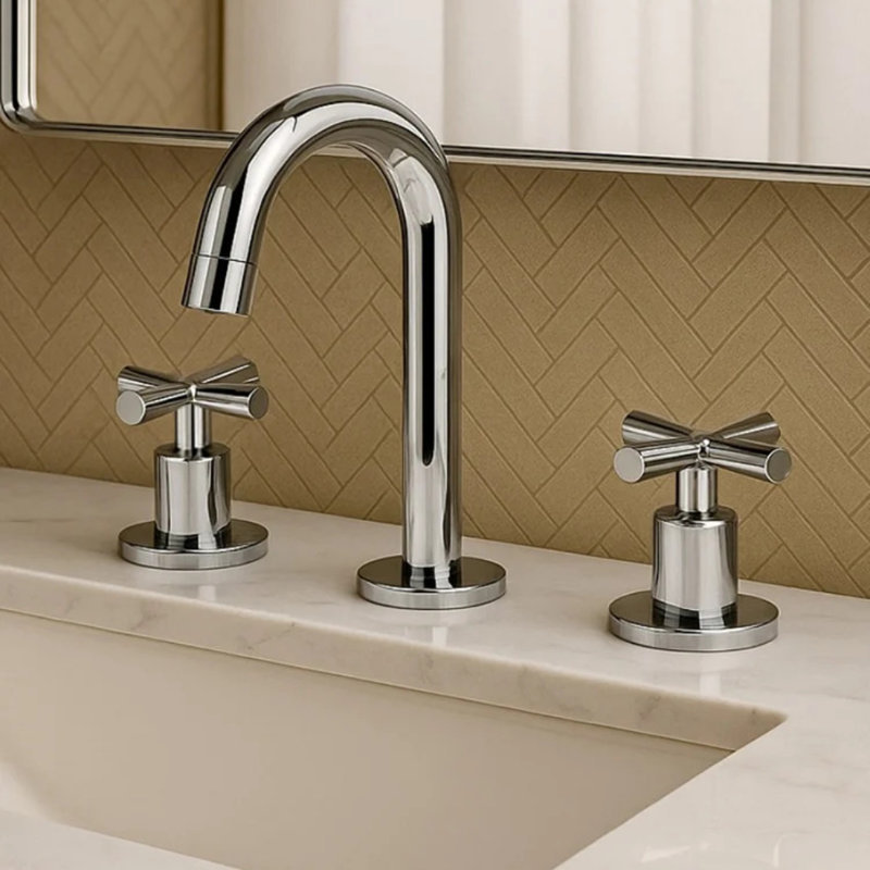 Robinet de salle de bain NJ, Chrome