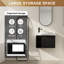 Meuble-lavabo flottant 26 po avec lavabo en céramique blanche et porte à fermeture en douceur-702064322