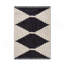 Tapis noir et ivoire moderne
