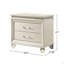 Crystal And Mirror Accents Nightstand With 2 Drawers