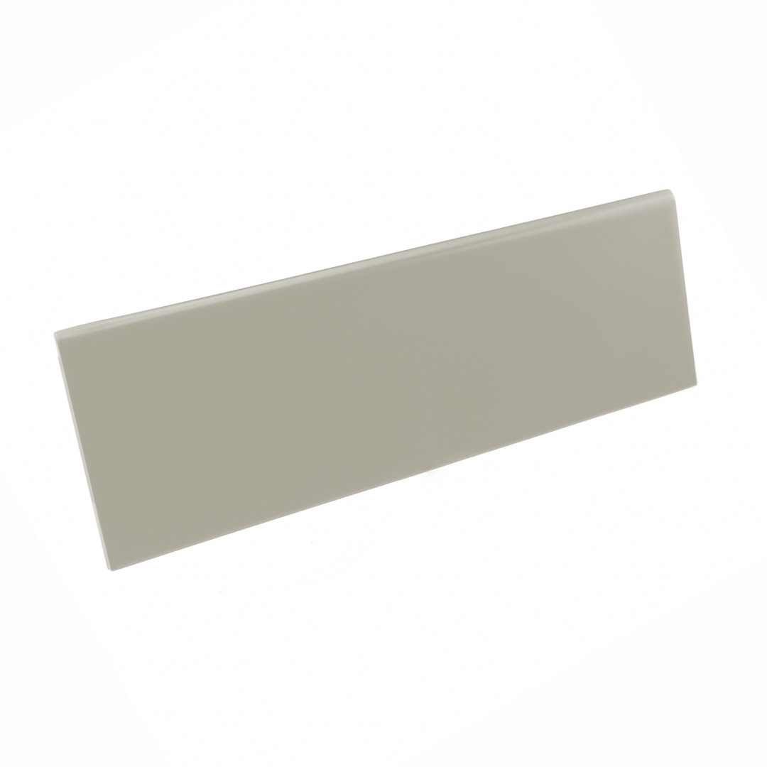 Color Beat Satin 12'' L x 4'' W Ceramic Bullnose Tile Trim (Set of 34) PIXL 