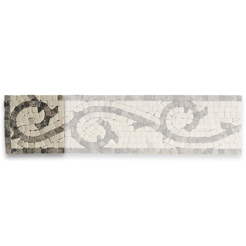 4'' x 4'' Matte Marble Decorative Accent Tile