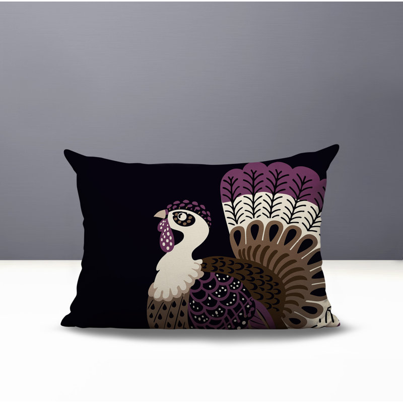 Oreiller rectangulaire réversible intérieur / extérieur Adini, Rectangle H 14 po x l 20 po, Mauve