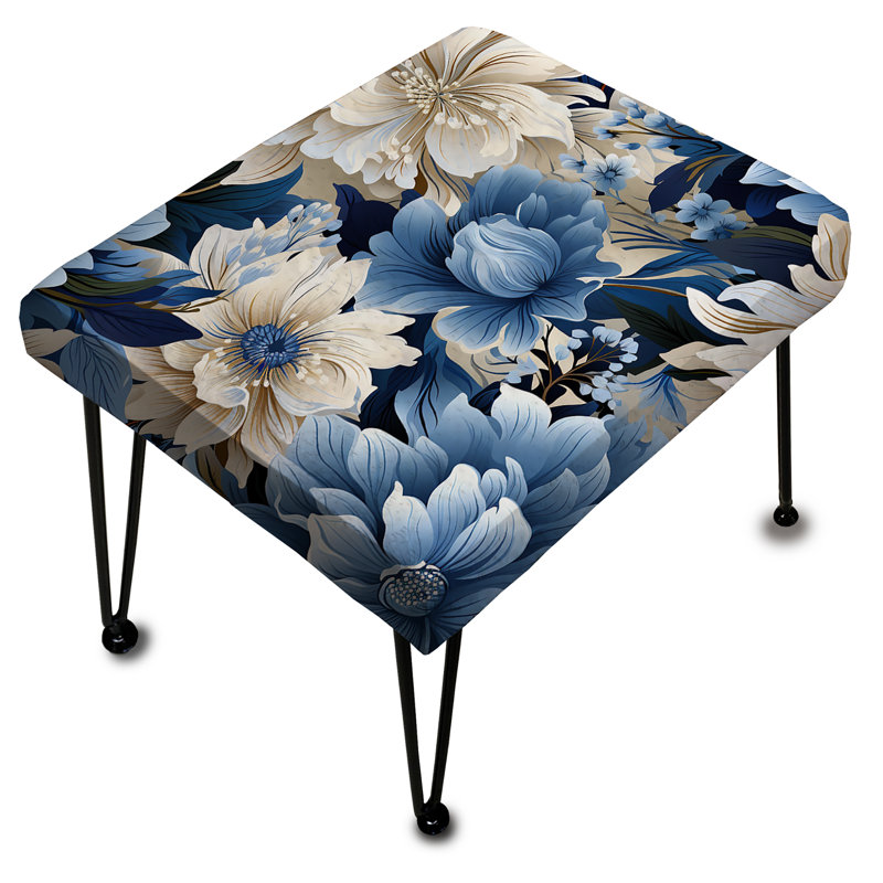Motif floral bleu et blanc Zen Tranquility