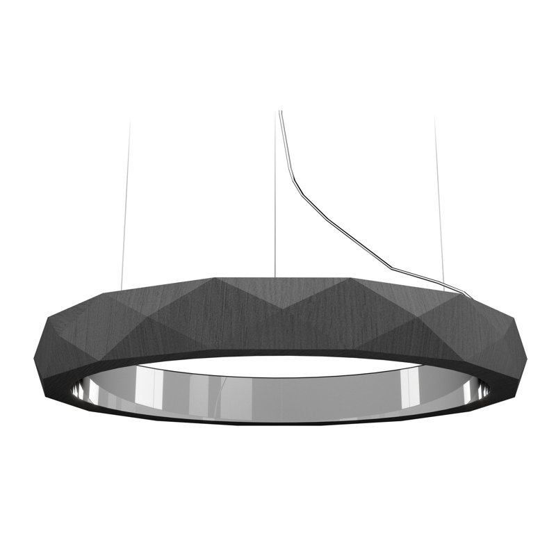 1 - Light LED Pendant, Organic Gray, 4.72" H x 23.62" W x 23.62" D