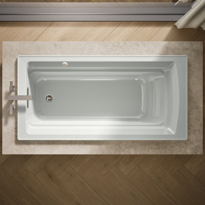 Archer® 72" x 36" Drop  in Air Bathtub, Ice Grey