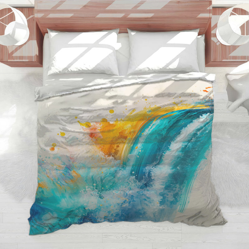 Vibrant Watercolor Splash Comforter, Twin Extra Long