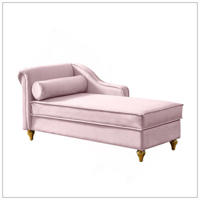 Chaise longue moderne avec revêtement en velours