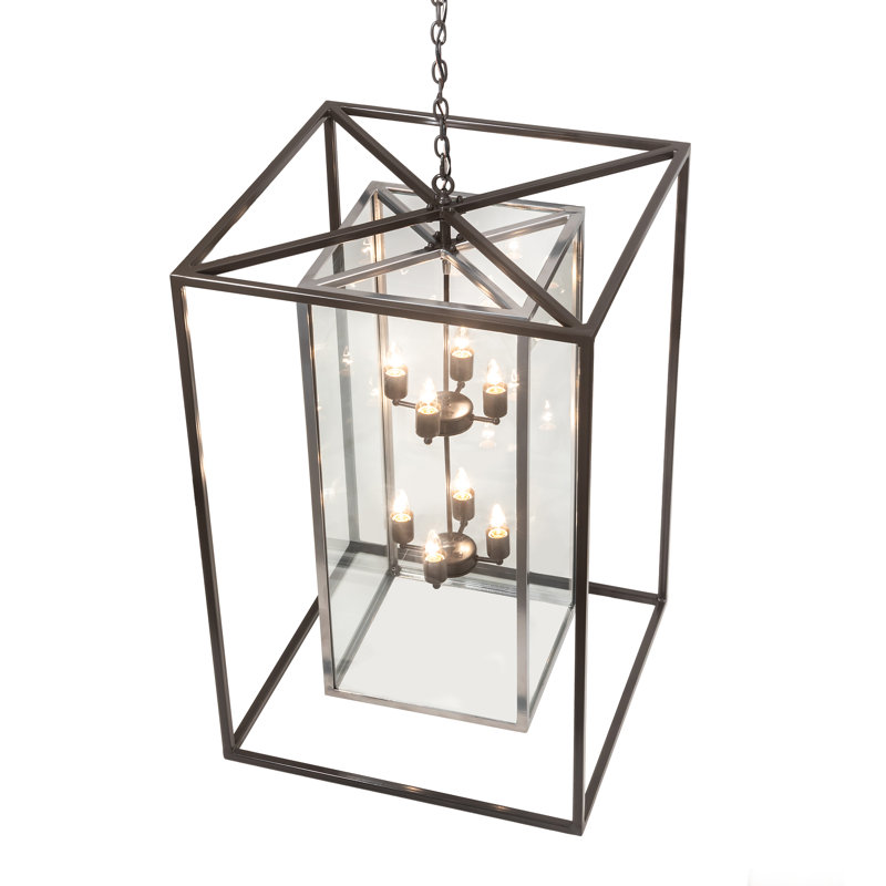 Lustre carré / rectangulaire à 8 lumières