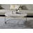 Marthony Zaidee Round Coffee Table in Natural Marble Top and Nickel