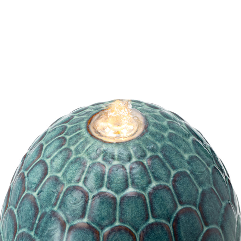 Fontaine surdimensionnée en céramique avec piédestal Ferrigno, Turquoise