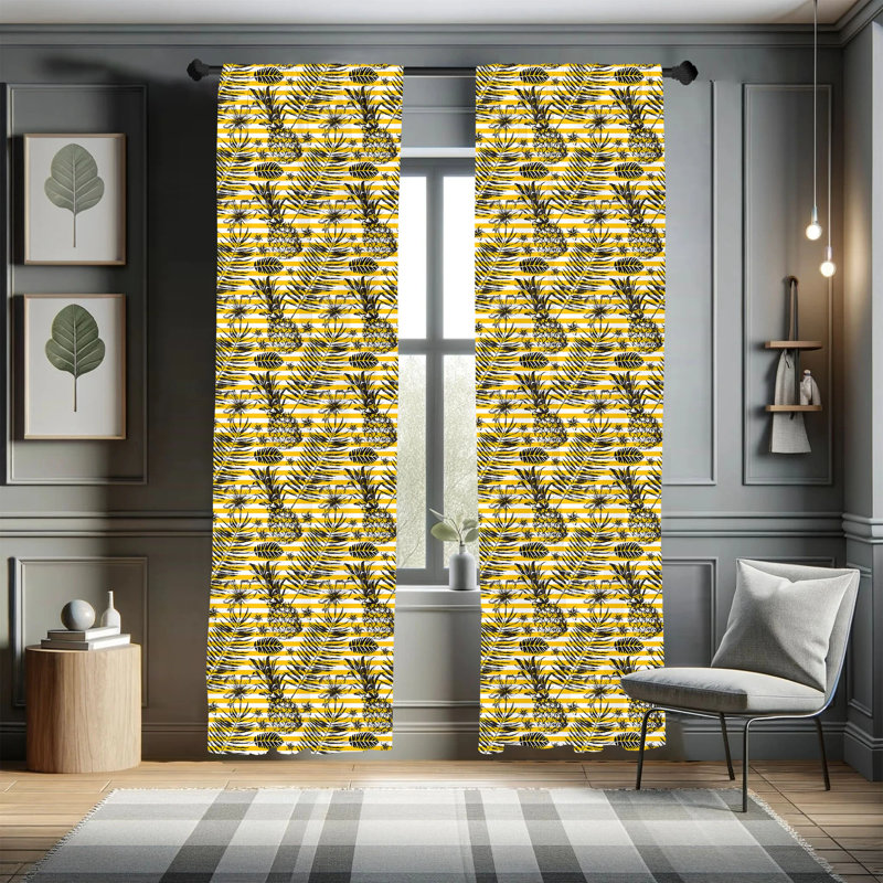 Panneau coulissant semi-diaphane avec passe-tringle Tropical, 28 po x 63 po