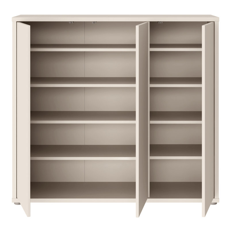 Rylon 12 Pair Shoe Storage Cabinet, Beige