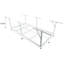 Support de rangement de garage robuste blanc de 3 pi x 8 pi, capacité de 600 lb, support de plafond réglable de 40 à 40 po pour le rangement, métal blanc, 22 po x 40 po au sol