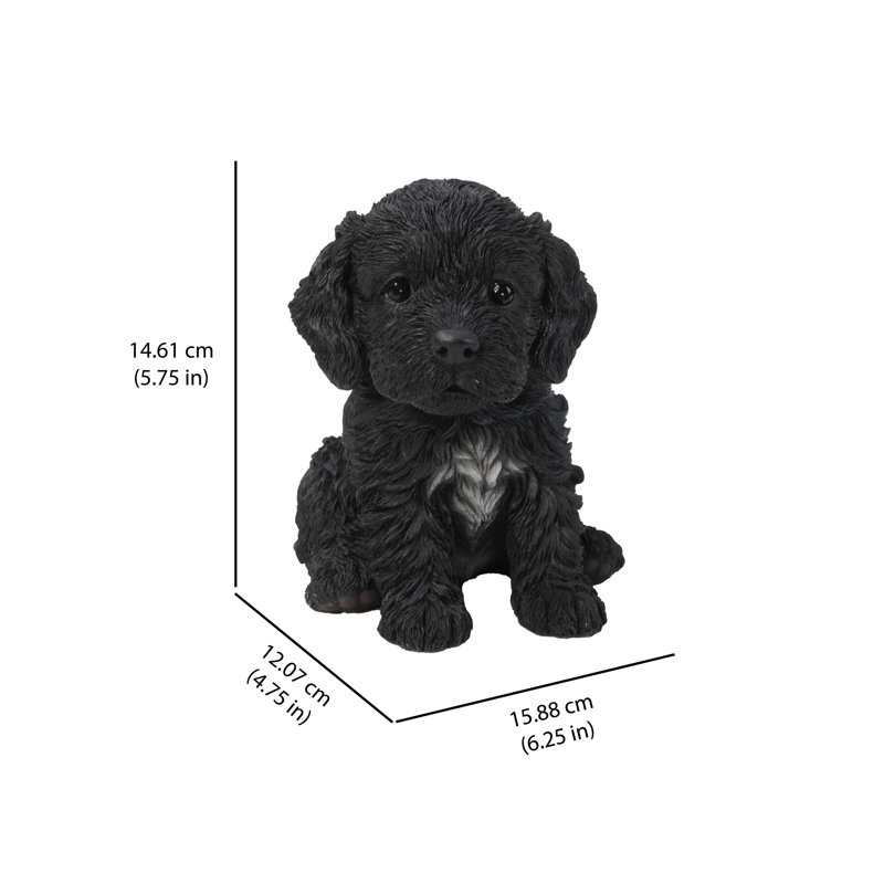 Statue chiot cockapoo assis