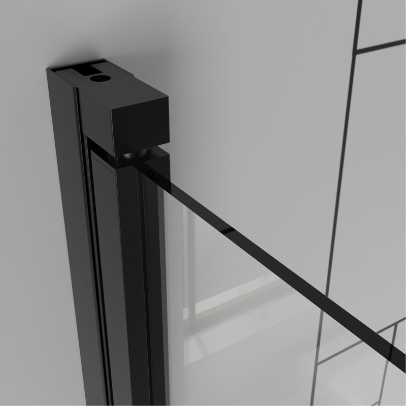 32"X 72" Pivot Bifold Frameless Glass Shower Door 1/4 Inch (6Mm) Tempered Clear Glass Swing Shower Panel, Reversible Installation